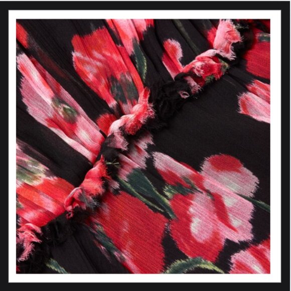 Jason Wu Collection Poppy-Print Crinkle Silk Chiffon Day Dress - Picture 2 of 3